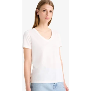 Regular Fit V Yaka Basic Düz Kısa Kollu Tişört F4214AXNS