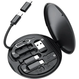 By Ogalo 60W Destekli Kablo Kutusu Seyahat Kablo Seti 5'i 1 Arada USB Type-C Şarj Kablosu Seti