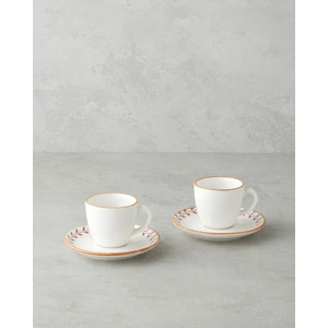 English Home Vivara Bone Porselen 12 Parça 6 Kişilik Kahve Fincan Takımı 90 ml Pembe