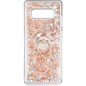 Samsung Galaxy Note 8 Kılıf Gold Liss Sulu Simli Silikon Kapak Orijinal Esnek Ince Geliştirilmiş Dayanıklı Darbe Karşıtı Koruyucu Yeni Nesil Tasarım (Samsung Galaxy Note 8, Gold)