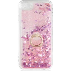 Apple iPhone 8 Kılıf Pembe Liss Sulu Simli Silikon Kapak Orijinal Esnek Ince Geliştirilmiş Dayanıklı Darbe Karşıtı Koruyucu Yeni Nesil Tasarım (Apple iPhone 8, Pembe)