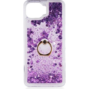 Oppo Reno 4 Lite Kılıf Mor Liss Sulu Simli Silikon Kapak Orijinal Esnek Ince Geliştirilmiş Dayanıklı Darbe Karşıtı Koruyucu Yeni Nesil Tasarım (Oppo Reno 4 Lite, Mor)