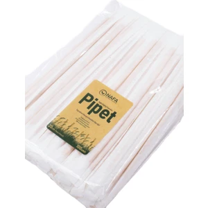Buğday Sapından Doğal Pipet 100 Adet (Tekli Paketli)