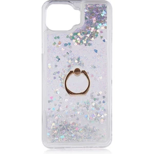 Oppo Reno 4 Lite Kılıf Gümüş Liss Sulu Simli Silikon Kapak Orijinal Esnek Ince Geliştirilmiş Dayanıklı Darbe Karşıtı Koruyucu Yeni Nesil Tasarım (Oppo Reno 4 Lite, Gümüş)