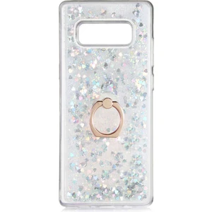 Samsung Galaxy Note 8 Kılıf Gümüş Liss Sulu Simli Silikon Kapak Orijinal Esnek Ince Geliştirilmiş Dayanıklı Darbe Karşıtı Koruyucu Yeni Nesil Tasarım (Samsung Galaxy Note 8, Gümüş)