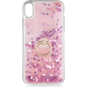 Apple iPhone X/xs Kılıf Pembe Liss Sulu Simli Silikon Kapak Orijinal Esnek Ince Geliştirilmiş Dayanıklı Darbe Karşıtı Koruyucu Yeni Nesil Tasarım (Apple iPhone X/xs, Pembe)