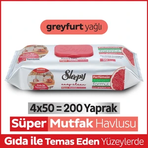 Easy Clean Süper Yüzey Temizlik Mutfak Havlusu&Mendili Greyfurt Yağlı 4X50 (200 Yaprak)
