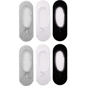 Kadın File 6lı Dantelli Babet Çorap Karışık Paket ONL-02508