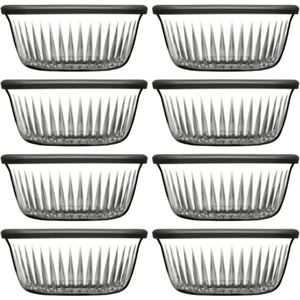 530156 Frezya 8'li Gri Kapaklı Kase Saklama Kabı