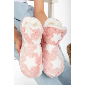 Kadın Peluş Tüylü Panduf Ev Botu Ev Ayakkabısı Kalın Hafif Taban