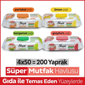Easy Clean Süper Yüzey Temizlik Mutfak Havlusu&Mendili Karma Paket 4X50 (200 Yaprak)