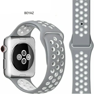 Apple Watch Uyumlu 1 2 3 4 5 6 7 38MM 40MM 41MM Spor Silikon Tme Kordon