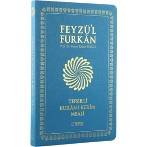 Feyzü'l Furkan Tefsirli Kuranı Kerim Meali Turkuaz (Büyük Boy-Sadece Türkçe Meal-İnce Cilt)