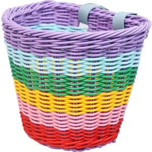 Çocuk Bisikleti Ön Sepeti Pp Rattan Örgüli Ayarlanabilir Kemerli (Yurt Dışından)