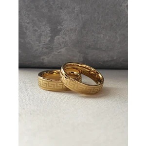 Alyans Yüzük Gold Çelik 5mm