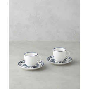 English Home Bonnie Bone Porselen 4 Parça 2 Kişilik Kahve Fincan Takımı 90 ml Koyu Mavi