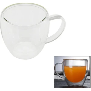 250ML - DAR ÇİFT CİDARLI - SADE TERMİSİL - ISIYA DAYANIKLI CAM BARDAK (3791)
