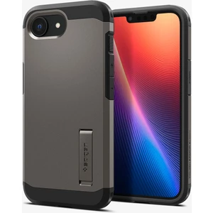 iPhone 16e Ekstra Dayanıklı MagSafe Kılıf Tough Armor Ai Hava Kanalı Teknolojisi™ Askeri Sınıf Koruma MagFit KickStand'lı Gunmetal Çift Katman Kapak - ACS09136