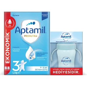 3 Devam Sütü 1200 gr 9-12 Ay + Aptamil Suluk Hediye