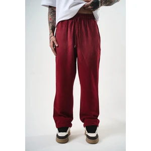 Erkek Sprey Baggy Eşofman Altı Bordo