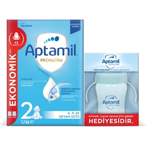 2 Devam Sütü 1200 gr 6-9 Ay + Aptamil Suluk Hediye