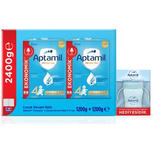 Aptamil 4 Devam Sütü 1200 Gr 1 Yaş+ Mega Size İkili Paket + Aptamil Suluk Hediye