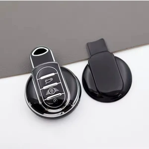 Mini Cooper F56 Siyah-Silver Anahtar Kılıfı