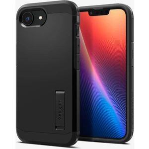 iPhone 16e Ekstra Dayanıklı MagSafe Kılıf Tough Armor Ai Hava Kanalı Teknolojisi™ Askeri Sınıf Koruma MagFit KickStand'lı Black Çift Katman Kapak - ACS09137
