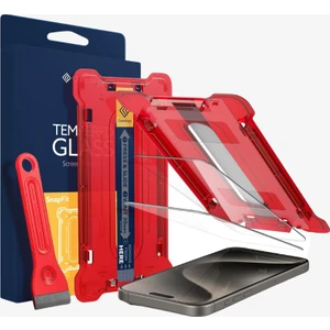Caseology iPhone 15 Pro Max ile Uyumlu Cam Ekran Koruyucu Kolay Kurulum Snap Fit (2 Adet) - AGL06882