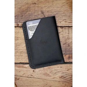 Gerçek Deri El Yapımı Hakiki Deri Kartlık Italyan Dikiş Premium Kadife Hakiki Deri Kompakt Kartlık