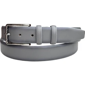 %100 Hakiki Deri Düz Renk 3.5 Cm.lik Klasik Kemer Gri