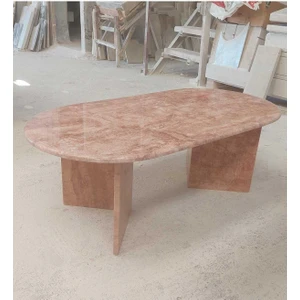 Pembe Traverten Orta Sehpa