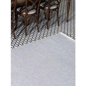 Azura İskandinav Salon Halısı Mutfak Halısı  Yolluk Bukle Dokuma Halı Tozumaz  Açık Gri Beyaz Halı AZR-04