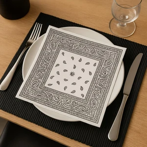 CKM Silikon Desenli Decor Peçete 20'li