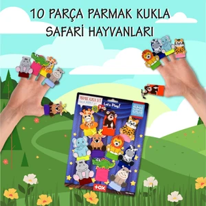 Safari Hayvanları 10 Parça Parmak Kukla Set T223