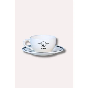 Milky Way Design Coffee&cookie Porselen Kahve & Çay Fincanı ve Tabağı - 250 cc