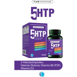 5-HTP 30 Bitkisel Kapsül Valerian Vitamin B6 P5P Vitamin D3