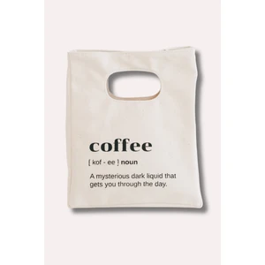 Milky Way Design % 100 Pamuk Mini Kanvas " Coffee " Bez Çanta / Tote Bag