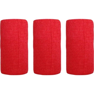 - Coban Kendinden Yapışkanlı Bandaj 10 cm x 4.5 mt Kırmızı - 3 Adet