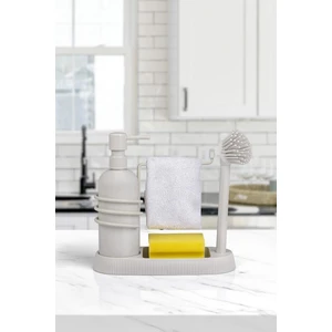 Okyanus Home Uno Lavabo Organizer Bej Renk Suya Dayanıklı Modern Tasarım ile