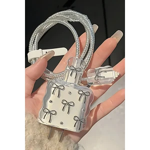 18W/20W Uyumlu Simli Fiyonk Şarj Aleti Koruyucu Şarj Kablosu Örme Aparatlı Koruyucu Toparlayıcı