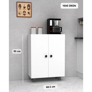 Çok Amaçlı Dolap 2 Kapaklı Kiler Dolabı Mutfak Dolabı 68,5 cm