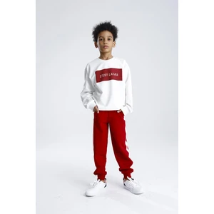 Baskılı Tek Çizgili Eşofman Takım