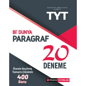 Pegem Akademi Yayıncılık TYT Bi Dünya Paragraf 20 Deneme
