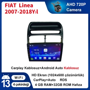 Fıat Linea 2007-2018 Yıl Uyumlu 9 Inç 4 GB Ram 32 GB Hafıza Multimedya Carplay Navigasyon