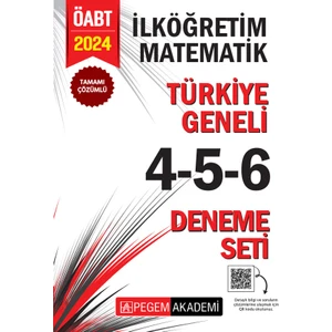 Pegem Akademi Yayıncılık 2024 KPSS ÖABT İlköğretim Matematik Tamamı Çözümlü Türkiye Geneli