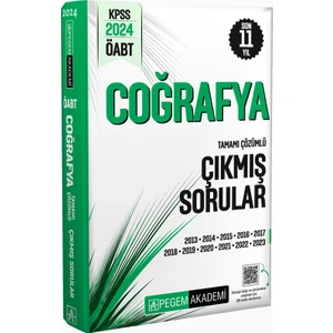 Pegem Akademi Yayıncılık 2024 KPSS ÖABT Coğrafya Tamamı Çözümlü Çıkmış Sorular