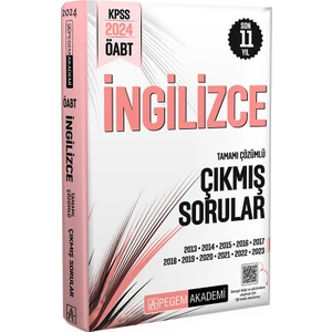 Pegem Akademi Yayıncılık 2024 KPSS ÖABT İngilizce Tamamı Çözümlü Çıkmış Sorular
