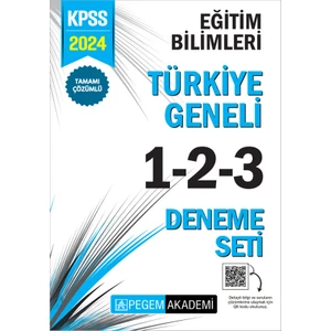Pegem Akademi Yayıncılık 2024 KPSS Eğitim Bilimleri Tamamı Çözümlü Türkiye Geneli 1-2-3 (3