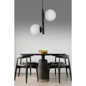 Salkım 2'li Siyah Modern Avize
